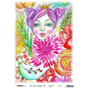 Rispapir med motiv -  Art by Marlene 13