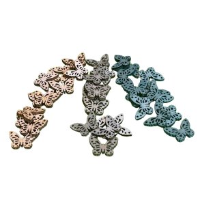 Trsommerfugle 18 stk  2 cm - Bl