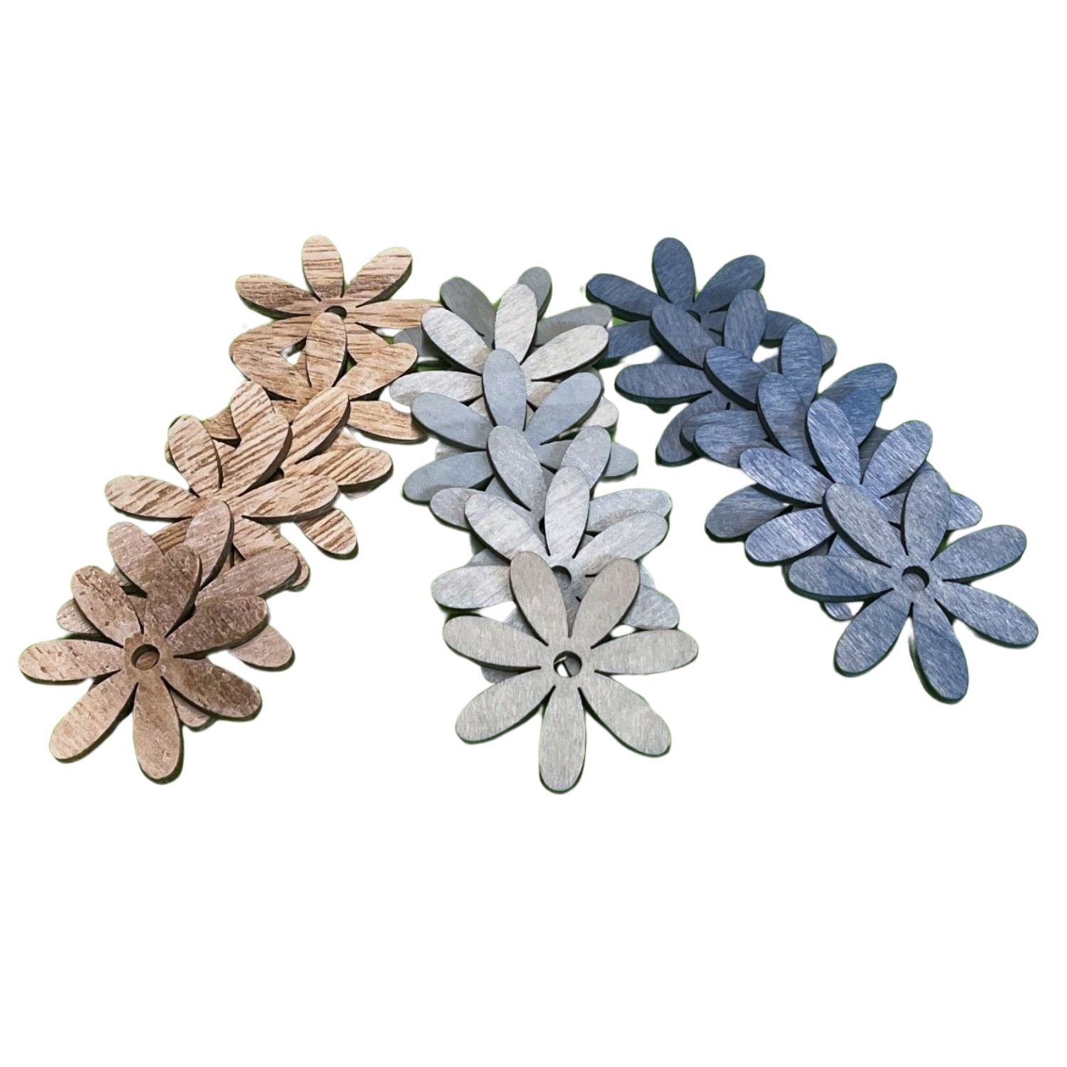 Trblomster 18 stk  4 cm - Bl