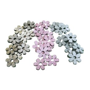 Trblomster 18 stk  2 cm - Lyserd