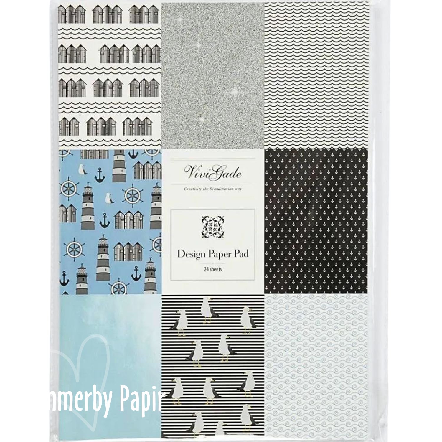 Designpapir i blok Bl - Vivi Gade